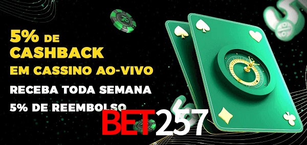 Promoções do cassino ao Vivo bet257